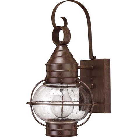 Elstead Cape Cod - Petite lanterne murale extérieure à 1 ampoule Sienna Bronze, E27