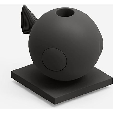 Vaso design da esterno in polietilene per giardini Fugu - Nero (1/4)