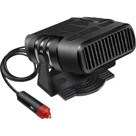 1 Chauffage de Voiture 12V, Dégivreur Instantané, Rotation 360°, Réglable 90°, Pour Pare-brise et Habitacle.