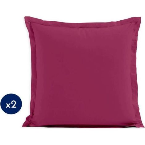 Juego de 2 fundas de almohada - LOVELY HOME - LH71604 - 63 x 63 cm - Fucsia