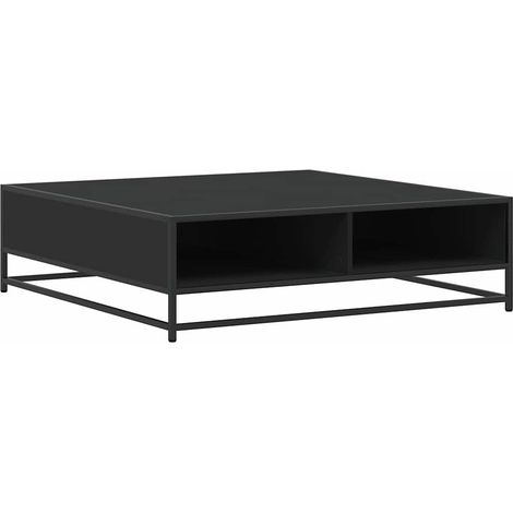 Couchtisch Schwarz 100x100x30 cm Holzwerkstoff und Metall vidaXL