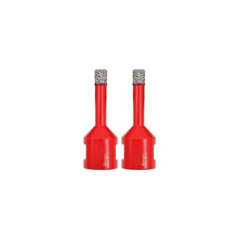Bardusch-Foret Diamant Kit Trépan Carrelage - 2pièces 8mm avec filetage M14 pour percer porcelaine,céramique,carrelage,granit,marbre et pierre