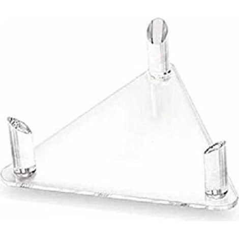 1 Support de ballon, acrylique transparent, base triangulaire stable, pour football volley-ball bowling, décoration maison bureau (1/5)