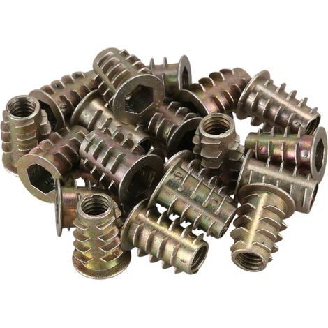 20 vis six pans creux M6x15mm filetage écrou pour bois (1/5)
