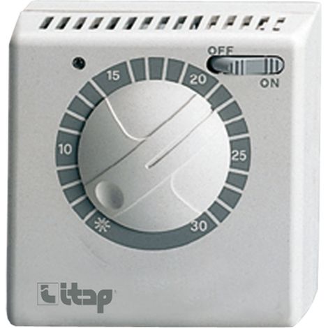 Schläfer 0940110 - Termostato Ambiente da Parete con Interruttore ON/OFF e Manopola di Regolazione, Termostato Meccanico a Rotella, Termostato per Riscaldamento, Funzione Antigelo Made in Italy (1/5)