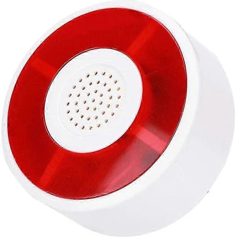 Sistema de alarma LED, sirena de seguridad de 12 V CC con luz de advertencia y lámpara intermitente, sistema de alarma con sonido y luz de sirena para exteriores, ideal para hogares y oficinas. (1/5)