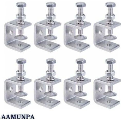 C-Klemmen, 8 Stück robuste C-Klemmen aus Edelstahl 304, Edelstahl-C-Klemmen, robuste C-Klemme, robuste Edelstahlklemme für Holzbearbeitung, Heimwerken &