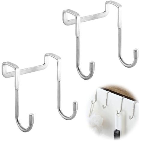 2 Stück Duschkabinenhaken, Türhaken, Handtuchhaken, Badhaken, Selbstklebender Wandhaken, Küchenhandtuchhaken, Selbstklebend