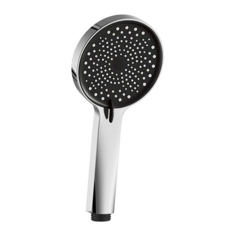 Pommeau de douche Dian Hydro Licata 3 jets en ABS chrome'   125 mm avec syste'me anticalcaire pour douche et baignoire