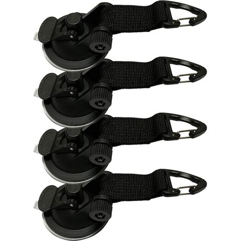 Lot de 4 ventouses puissantes pour ancrage extérieur, fixation par ventouse sur pare-brise, camping, tente de voiture, auvent de voiture et bâche. Accessoires (1/3)