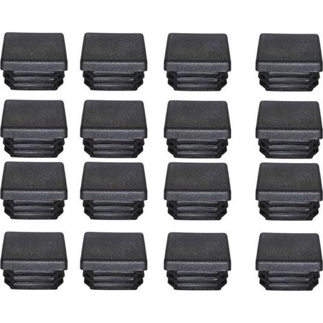 Promotion, Bouchon Plastique 40x40mm Embout Tube Carre Plastique Embout Bouchons D'obturation pour Pieds de Meuble Trampoline 16PCS (1/4)