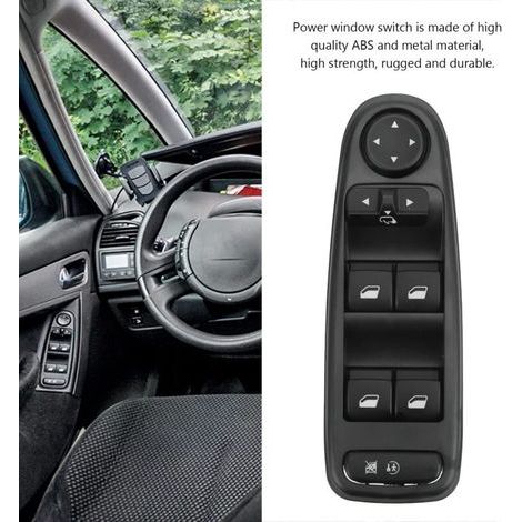 Fensterheberschalter, Hauptschalter, Fensterheberschalter 96639383ZD Ersatz für CITROEN C4 GRAND PICASSO-Crezuo