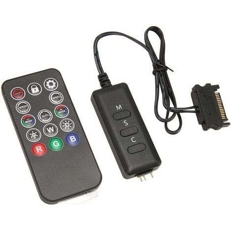 ARGB Contrôleur avec Télécommande 5V 3-Pin ARGB Contrôleur Répartiteur RGB Contrôleur de gradateur RGB Pour Contrôleur d'éclairage (1/4)
