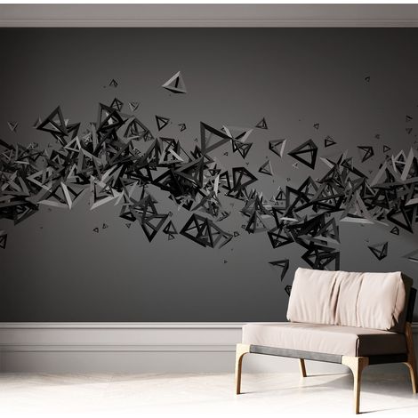 Selbstklebende Tapete - Wanddekoration Wohnzimmer - Tapete Schlafzimmer Geometrische Abstraktionen 312x219 cm (1/5)