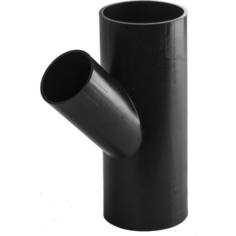 Raccordo a T in PEHD 160x110/45 S12,5, nero, QS (Quick Stream) (1/5)