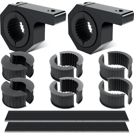 2 pièces support de montage de lumière travail, 1,5" / 2" 38-50mm aluminium, solide, universelle pince de tube de barre, fixation support barre led, pour off road voiture camion moto ATV 4x4 (1/5)