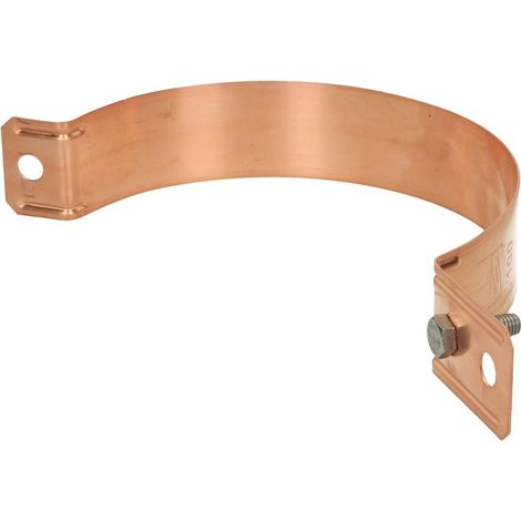 Collier pour descentes de gouttière diamètre 100 mm Cu avec alésage diamètre 11 mm