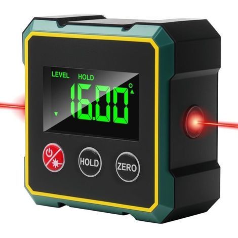 Rapporteur d'angle numérique, niveau à bulle numérique avec écran LCD, rapporteur d'angle numérique, rechargeable par USB, pour le travail du bois, la construction, le bricolage