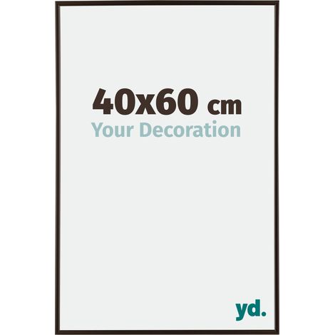 Your Decoration - 40x60 cm - Cadre Photo en Plastique Avec Verre acrylique - Anti-Reflet - Excellente Qualité - Anthracite - Cadre Decoration Murale - Evry.