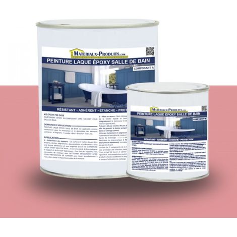 Peinture Laque Epoxy Salle de Bain - 1 Kg Rose - MATPRO (1/5)