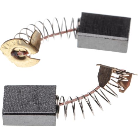 vhbw 2x Kohlebürste 6,5 x 13,5 x 17 mm kompatibel mit Makita 9607NB, 9607HBS, LH1040F, 9609NB, LS1030, 9402, 9401, LS1013 Elektrowerkzeug - 24mm Feder (1/2)
