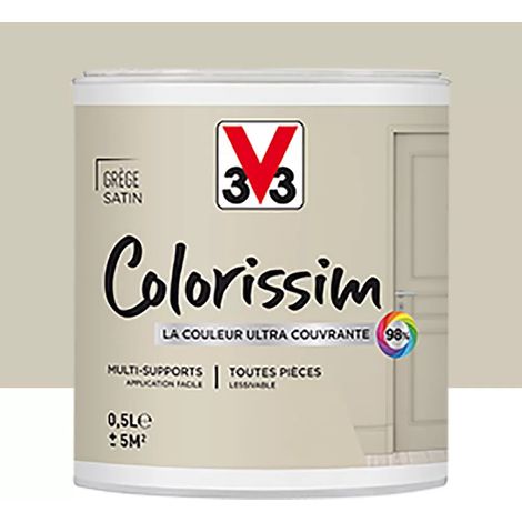 Peinture Multi-supports V33 Colorissim Satin Grège 0,5 L