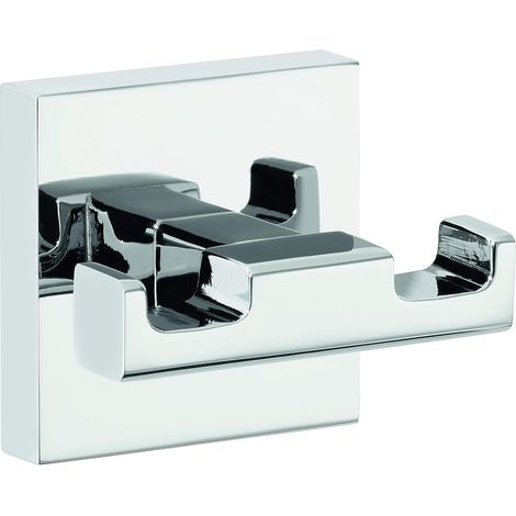 Deluxxe anneau porte-serviettes, adhésif, métal chromé finition brillante, design délicat, garanti inoxydable, 156mm x 185mm x 45mm Accessoire de salle de bain, angulaire (1/5)