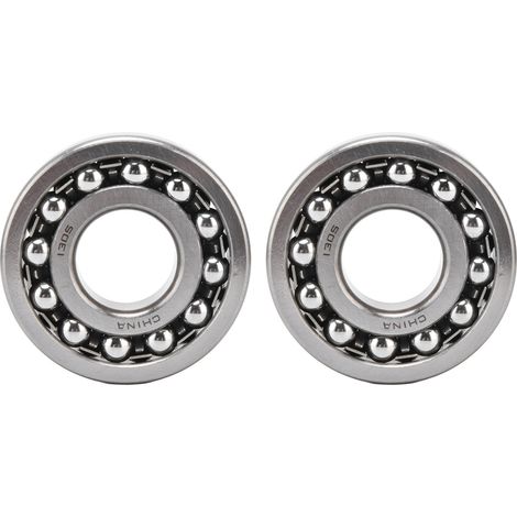 2Pcs Self Aligning Ball Bearing 2 Row Radial Rustproof Low Noise Accessory Set Kit1305 (1/5)