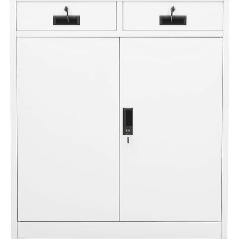 Maison Exclusive - Armoire de bureau Blanc 90x40x102 cm Acier (1/5)