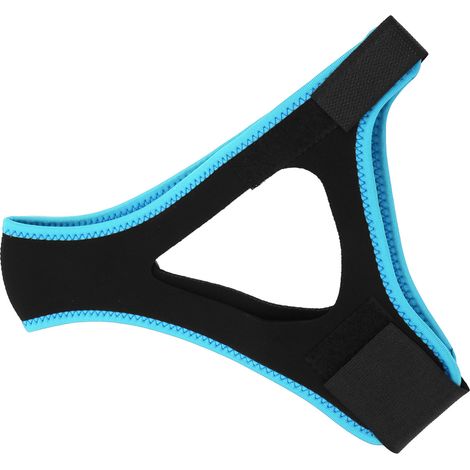 Sangle Anti-Ronflement Mentonnière Ajustable et Confortable - Dispositif de Nuit pour un Sommeil Paisible - Couleur Noir et Bleu (1/5)