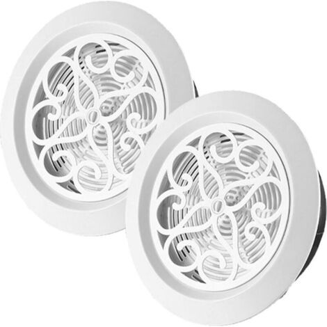Grille d'aération ronde décorative en 2 parties avec écran intégré - sortie réglable pour murs et plafonds - 75 mm (1/5)