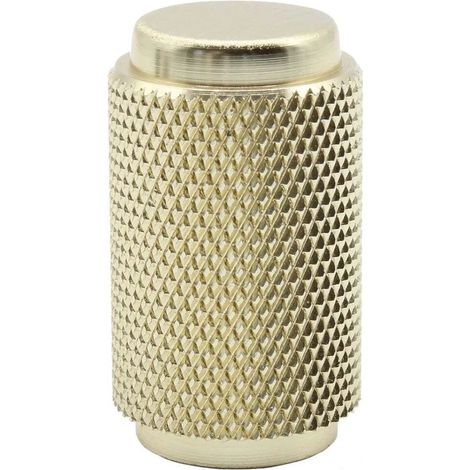 Tiradores cilíndricos para muebles, pomos para muebles, tiradores para armarios, tiradores para cajones/puertas, color dorado, paquete de 10 unidades (1/4)