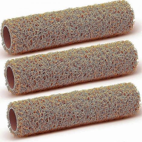 Ensemble de 3 rouleaux à peinture texturés, rouleaux en nylon de 23 cm pour murs et plafonds, outil de peinture pour le bricolage et la rénovation de la maison (1/5)