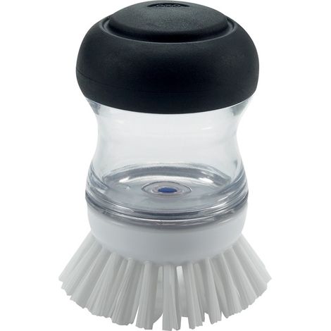 Runde Geschirrspülbürste mit Seifenspender + Halter - Oxo