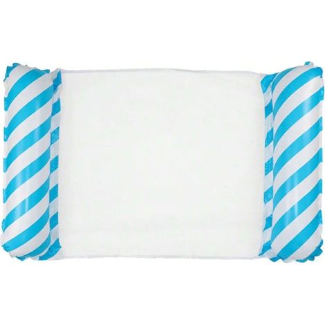 Hamac rayé à double tube, idéal pour les fêtes à la plage et au bord de la piscine, plateforme flottante confortable.