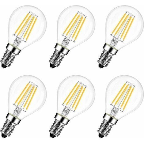 6er-Pack E14 6W 2700K LED-Lampen - Ersetzt 60W, rustikaler Lampenfaden-Stil (Warmweiß) (1/5)