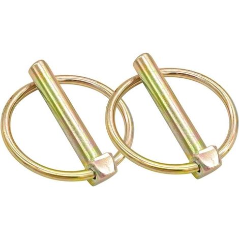 4 Pièces Goupilles Clips, Goupille De Lynch Avec Anneau, Assortiment De Goupilles Clips Rond Sécurité, Goupille De Lynch Pour Remorque Tracteur Agricole, ,Pour Véhicules Agricoles(M6) (1/5)