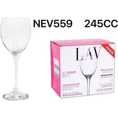 24,5 cls copa vino tinto venue lav  similar copa princesa - caja 6 unidades