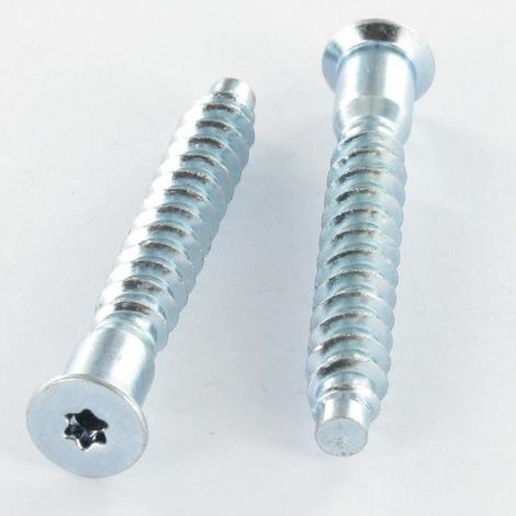 Vis d'assemblage confirmat Tête fraisée TORX 7X50 SS Cranté Acier zingué TORX T20-30 pièces