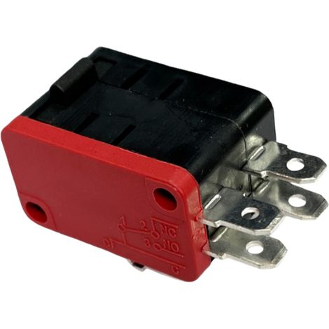 Interrupteur à double liaison 6 broches KW7, bouton de fin de course, sans poignée, avec molette, 16 A 250 V, réinitialisation, V-15-2C25, contact argenté, 16 A