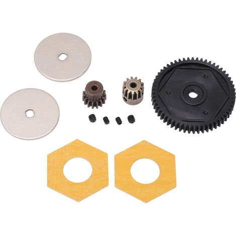 Couronne dentée 56T (grande taille) pour voiture RC 1/10 avec pignon moteur 13T/15T - Pièces de mise à niveau RC pour Axial SCX10 (crawler) - Noir (1/5)
