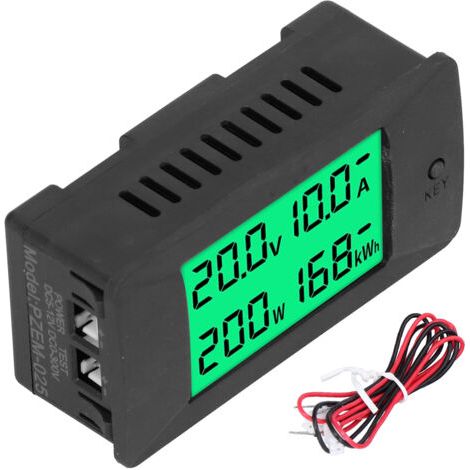 Compteur de tension de courant à affichage numérique cc, voltmètre ampèremètre 0-300V 50A, Test de consommation d'énergie (1/5)