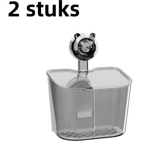 Lot de 2 paniers suspendus transparents sans trous pour ranger oignons gingembre et ail avec système de suspension (1/5)