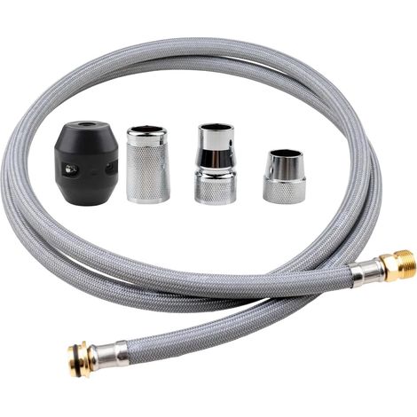 Kit de repuesto de manguera para grifo de cocina de 5 piezas, compatible con grifos extraíbles Grohe 48293000, manguera rociadora flexible con conectores y contrapesos.