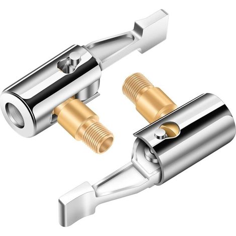 Adaptateur pour tuyau de gonfleur de pneus - convient à divers véhicules, vélos, motos, voitures, etc. - 2 pièces, ne pas dégonfler. (1/5)