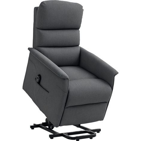 HOMCOM Power Lift Recliner Electric Reclining Chair with Remote Dark Grey (1/5)