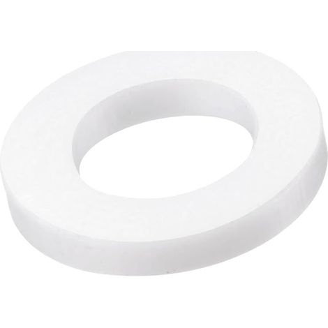 PTFE Flat Washers 14mm External Diameter 8mm Internal Diameter 2mm Thick Flange Gasket White Pack of 50 (1/5)