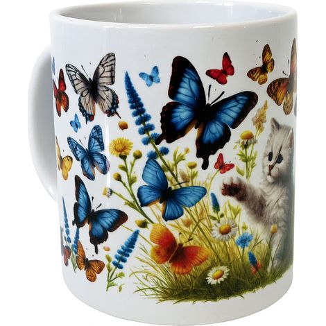 Mug chat et Papillons (1/2)