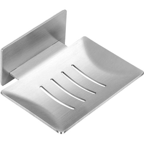 No Drilling Wall Mounted Soap Holder - Stainless Steel Shower Soap Dish No Drilling for Bathroom, Kitchen, Shower, Self-Adhesive (1/5)