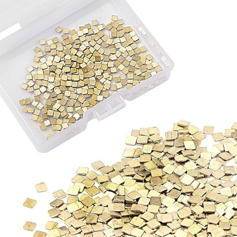 Pâte de Soudure en Alliage Plaqué or 0,5g (0,32 dWT), Pâte Soudure Ultra-fine en Alliage Plaqué Or Soudure Facile à Basse Température pour la Création de Bijoux la Réparation (2 x 2 mm) (1/5)
